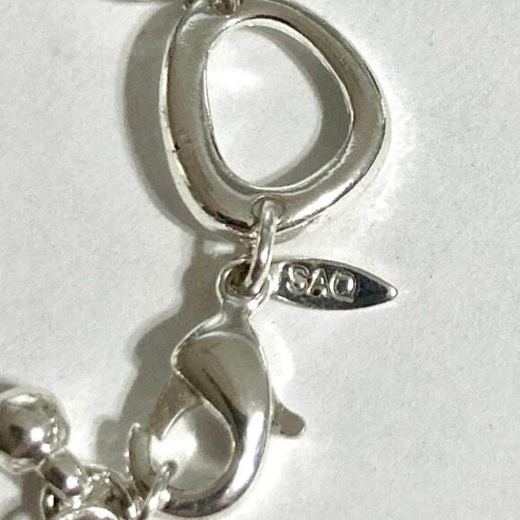 1980s Avon Silver Tone Circle Link Adjustable Bracelet Jewelry 9.25” SAQ Vintage - Picture 3 of 5